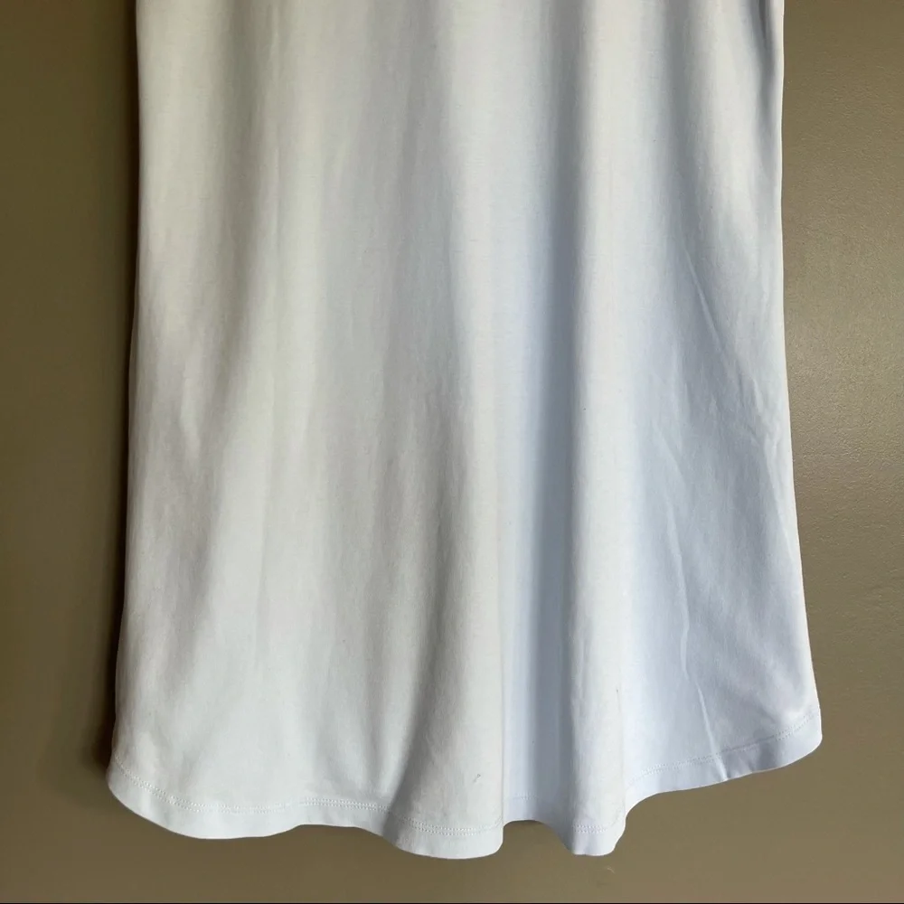 Cotn Collection Classic V-Neck Short Sleeve Gown in‎ Classic Blue Size Small